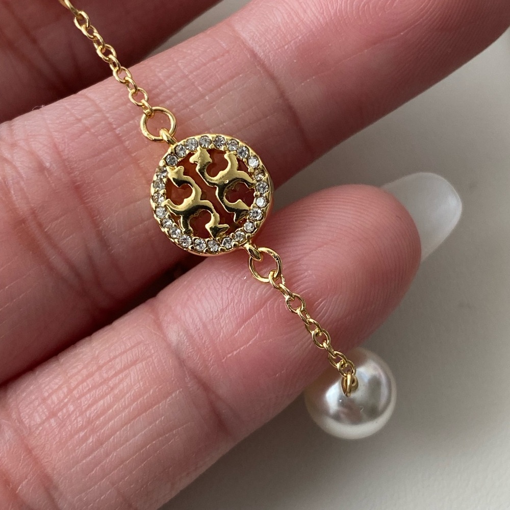 Tory Burch Gold and Pearl Bracelet - Picture 3 of 4